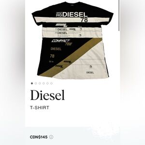 Diesel RARE Black and White Graphic Tee